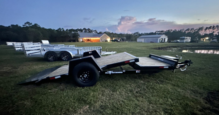 New 2026 H&H Trailers 78X12+4 Single Axle Gravity Tilt 7.8K Equipment Trailer
