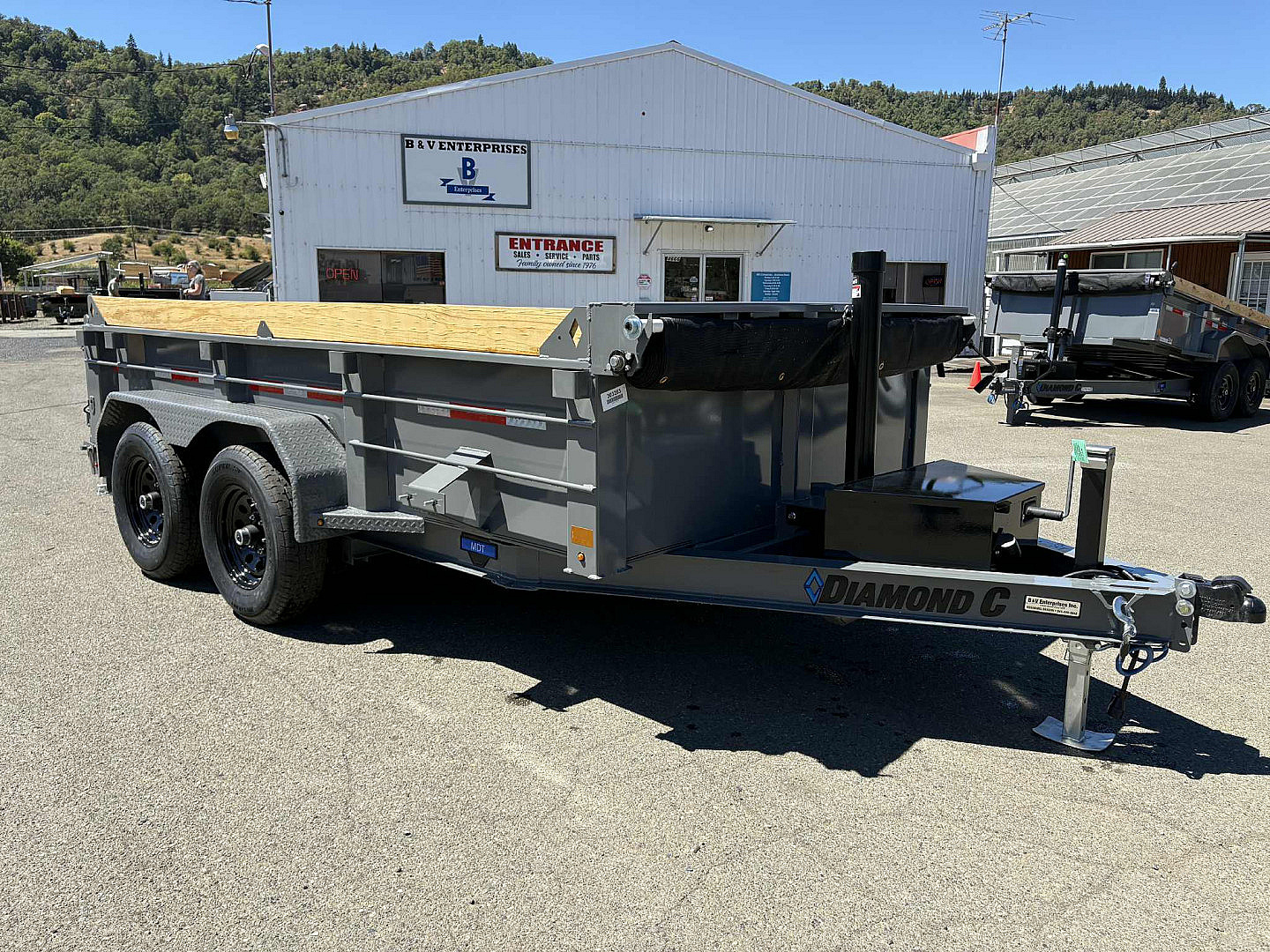 New 2025 Diamond C Trailers MDT206 77X12 LOW PROFILE 12K Dump Trailer CEMENT GRAY