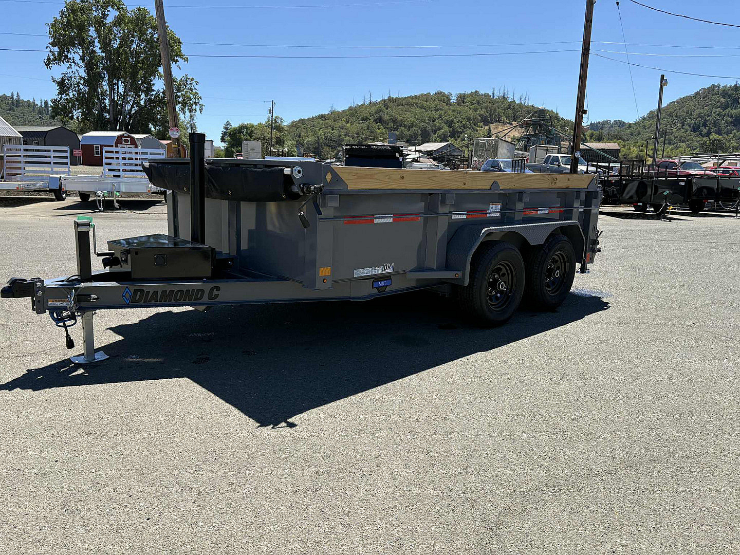New 2025 Diamond C Trailers MDT206 77X12 LOW PROFILE 12K Dump Trailer CEMENT GRAY