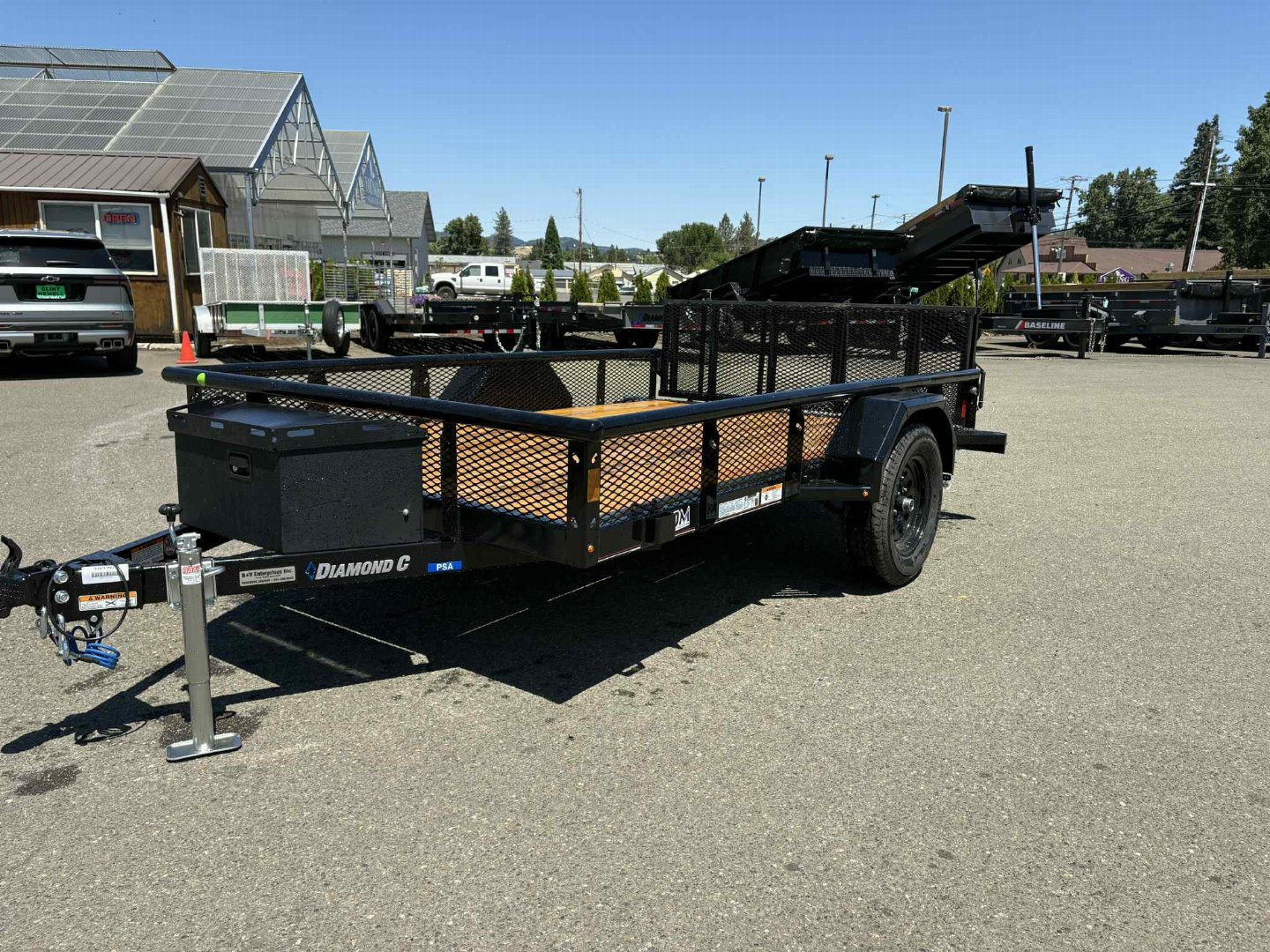 New 2025 Diamond C Trailers PSA135 77" X 10' Utility Trailer ONYX BLACK