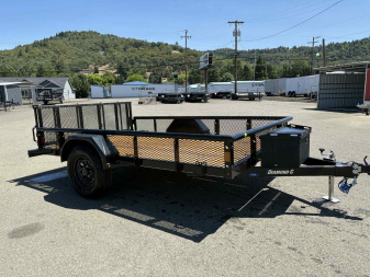 New 2025 Diamond C Trailers PSA135 77" X 10' Utility Trailer ONYX BLACK