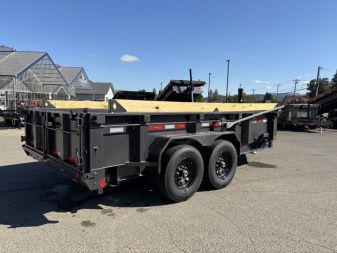 New 2025 Diamond C LPT207 82X14 LOW PROFILE 14K Dump Trailer METALLIC GRAY