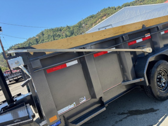 New 2025 Diamond C LPT207 82X14 LOW PROFILE 14K DUMP TRAILER 32" SIDES METALLIC GRAY