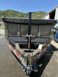 New 2025 Diamond C LPT207 82X14 LOW PROFILE 14K DUMP TRAILER 32" SIDES METALLIC MOCHA