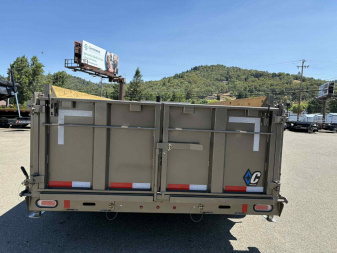 New 2025 Diamond C LPT207 82X14 LOW PROFILE 14K DUMP TRAILER 32" SIDES METALLIC MOCHA