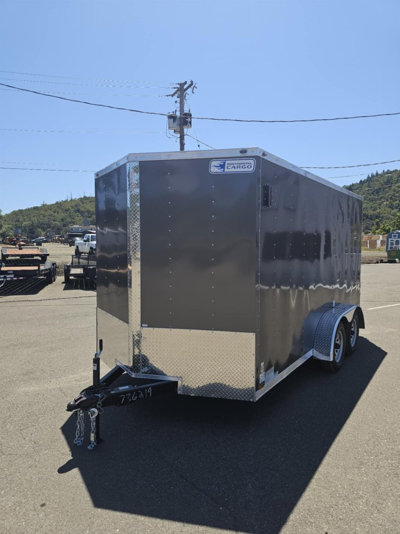 New 2026 CONTINENTAL CARGO VHW714TA2 7x14 Cargo / Enclosed Trailer CHARCOAL RAMP