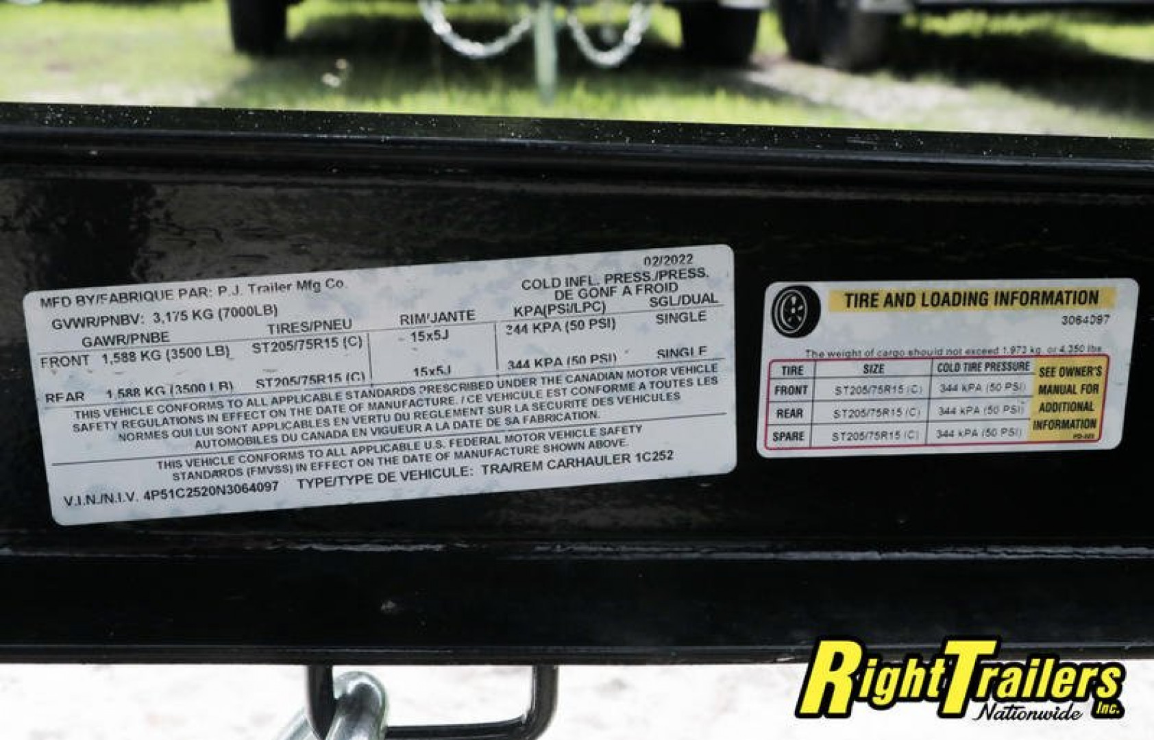 New 2023 7x20 PJ Car Hauler C5202