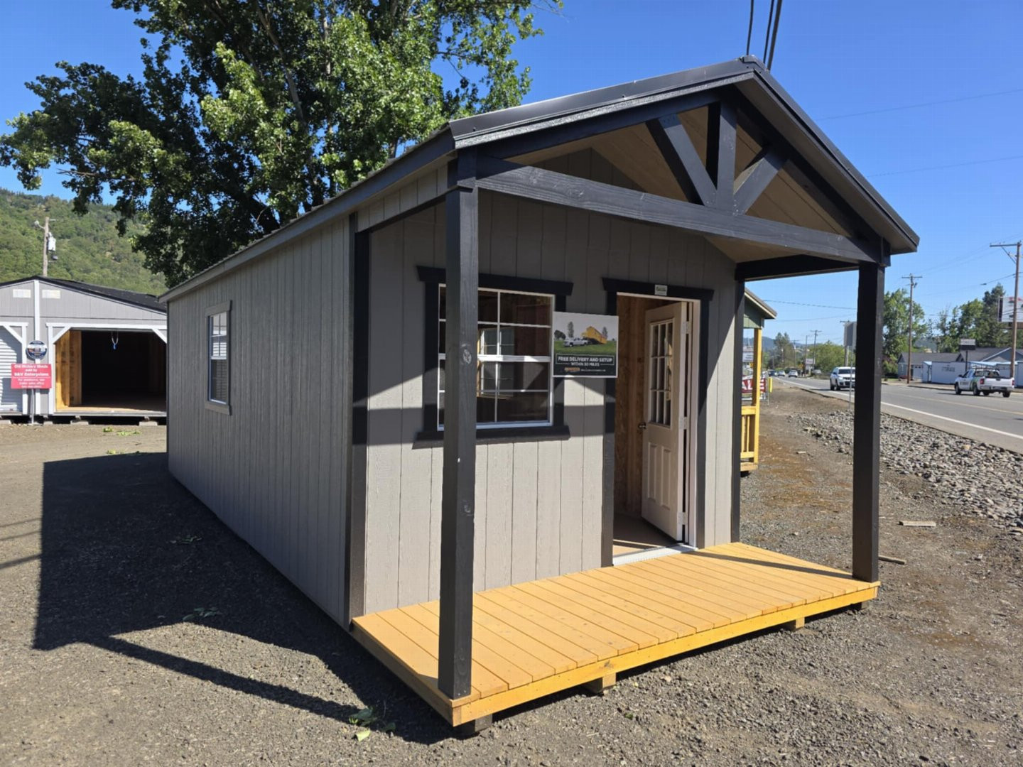 New 2025 Old Hickory WPH 12X28 Playhouse Utility Shed front porch
