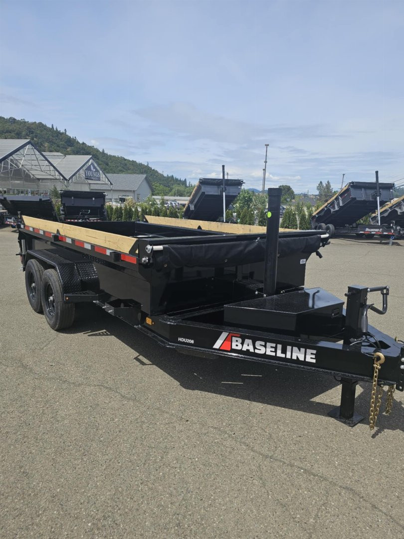New 2025 Baseline DIAMOND C HDU208 16000 82" X 14' Dump Trailer ONYX BLACK