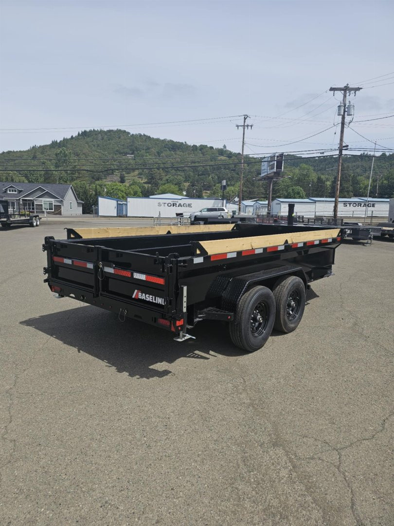 New 2025 Baseline DIAMOND C HDU208 16000 82" X 14' Dump Trailer ONYX BLACK