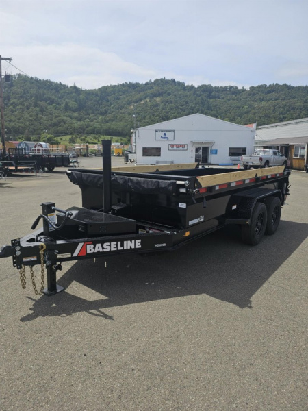 New 2025 Baseline DIAMOND C HDU208 16000 82  X 14' Dump Trailer ONYX BLACK
