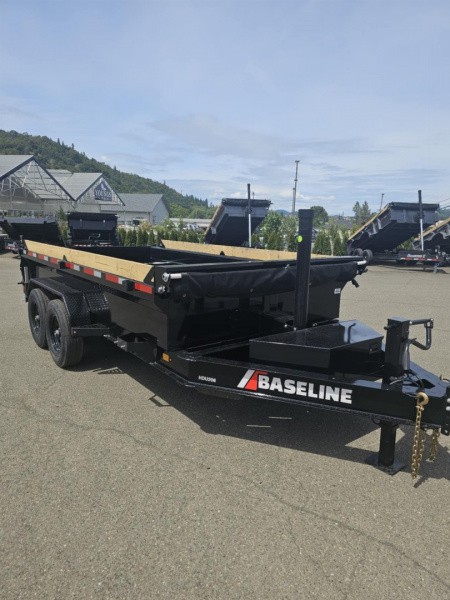 New 2025 Baseline DIAMOND C HDU208 16000 82" X 14' Dump Trailer ONYX BLACK