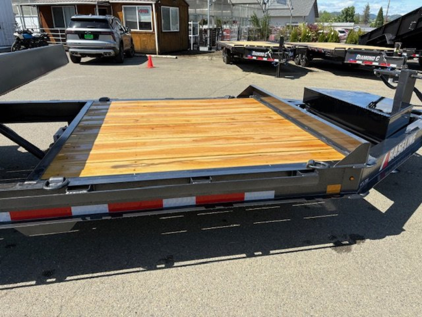 New 2025 HTL208 BASELINE Diamond C Trailers 82" X 22' SPLIT-TILT 16000 Equipment Trailer GRAY