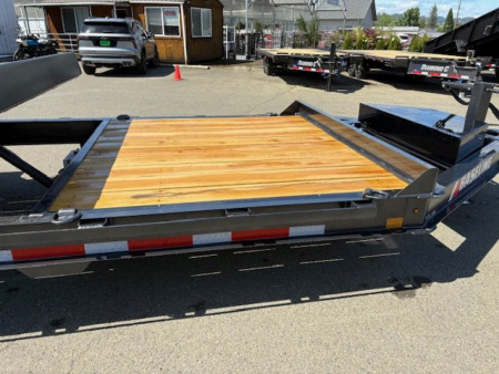 New 2025 HTL208 BASELINE Diamond C Trailers 82" X 22' SPLIT-TILT 16000 Equipment Trailer GRAY