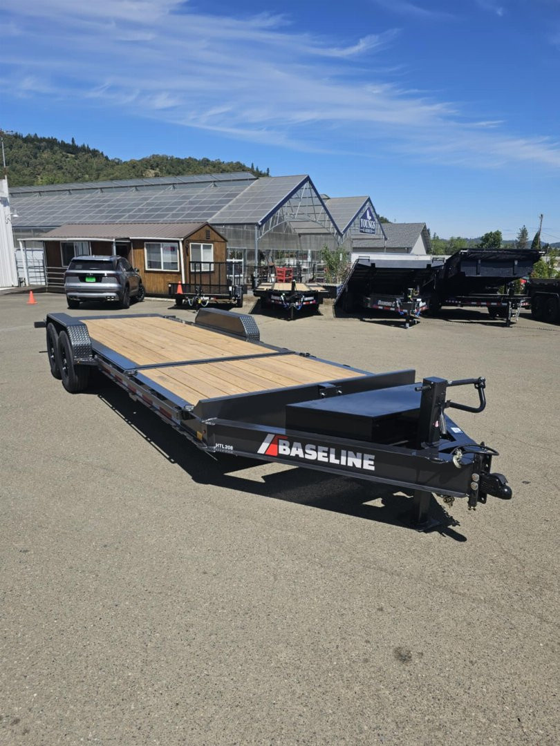New 2025 HTL208 BASELINE Diamond C Trailers 82" X 22' SPLIT-TILT Equipment Trailer GRAY