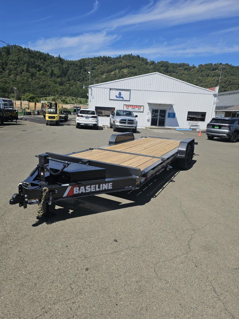 New 2025 HTL208 BASELINE Diamond C Trailers 82" X 22' SPLIT-TILT Equipment Trailer GRAY
