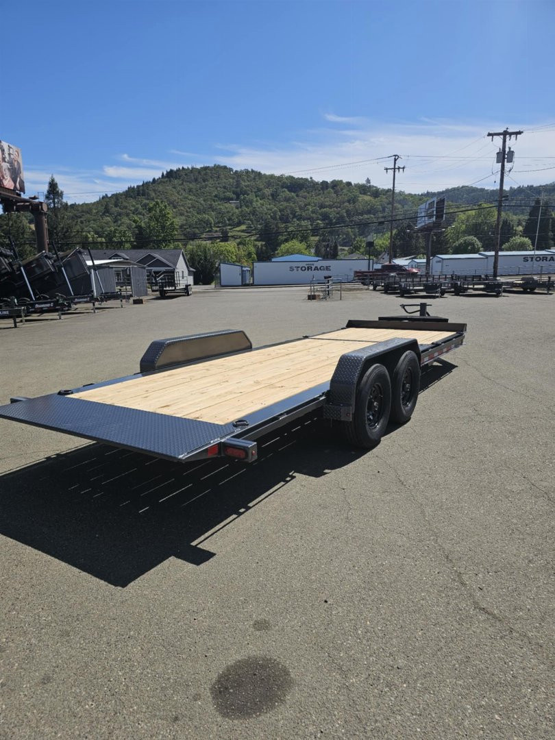 New 2025 HTL208 BASELINE Diamond C Trailers 82" X 22' SPLIT-TILT Equipment Trailer GRAY