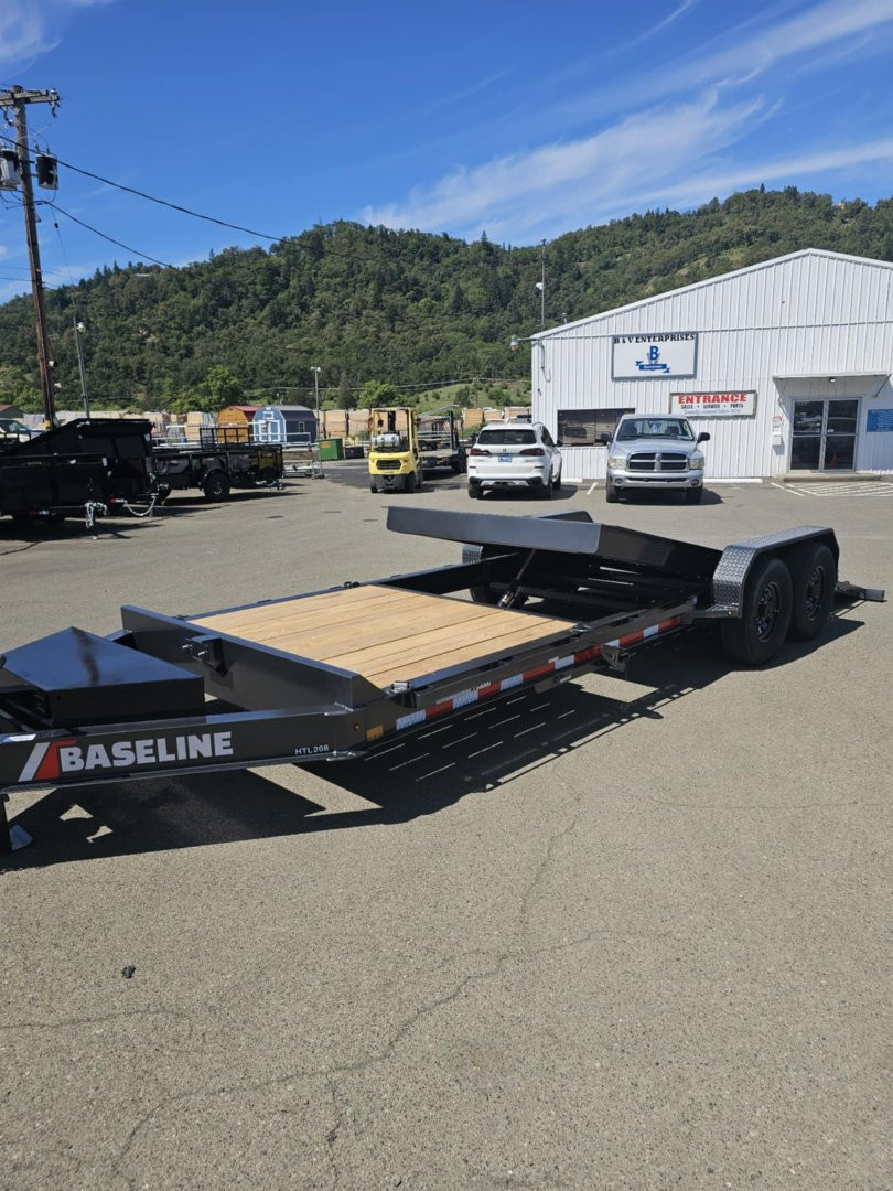 New 2025 HTL208 BASELINE Diamond C Trailers 82" X 22' SPLIT-TILT Equipment Trailer GRAY