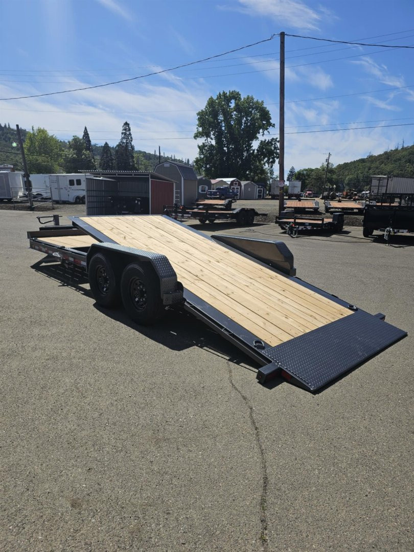 New 2025 HTL208 BASELINE Diamond C Trailers 82" X 22' SPLIT-TILT Equipment Trailer GRAY