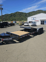 New 2025 HTL208 BASELINE Diamond C Trailers 82  X 22' SPLIT-TILT Equipment Trailer GRAY