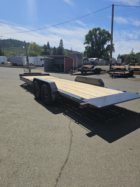 New 2025 HTL208 BASELINE Diamond C Trailers 82" X 22' SPLIT-TILT Equipment Trailer GRAY