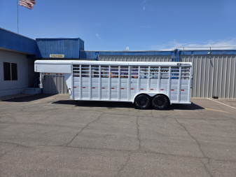 New 2025 S&S Manufacturing 7x20 Gooseneck Livestock Stock / Stock Combo Trailer