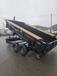New 2025 Diamond C LPT207 82X14 LOW PROFILE 14K DUMP TRAILER ONYX BLACK