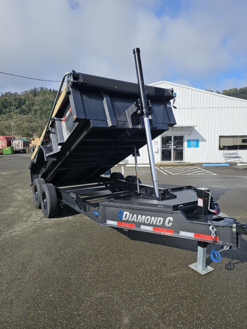 New 2025 Diamond C LPT207 82X14 LOW PROFILE 14K Dump Trailer METALLIC GRAY