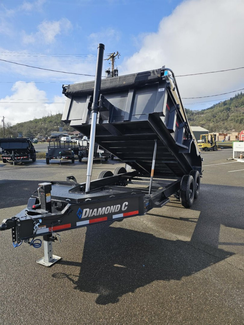 New 2025 Diamond C LPT207 82X14 LOW PROFILE 14K Dump Trailer METALLIC GRAY