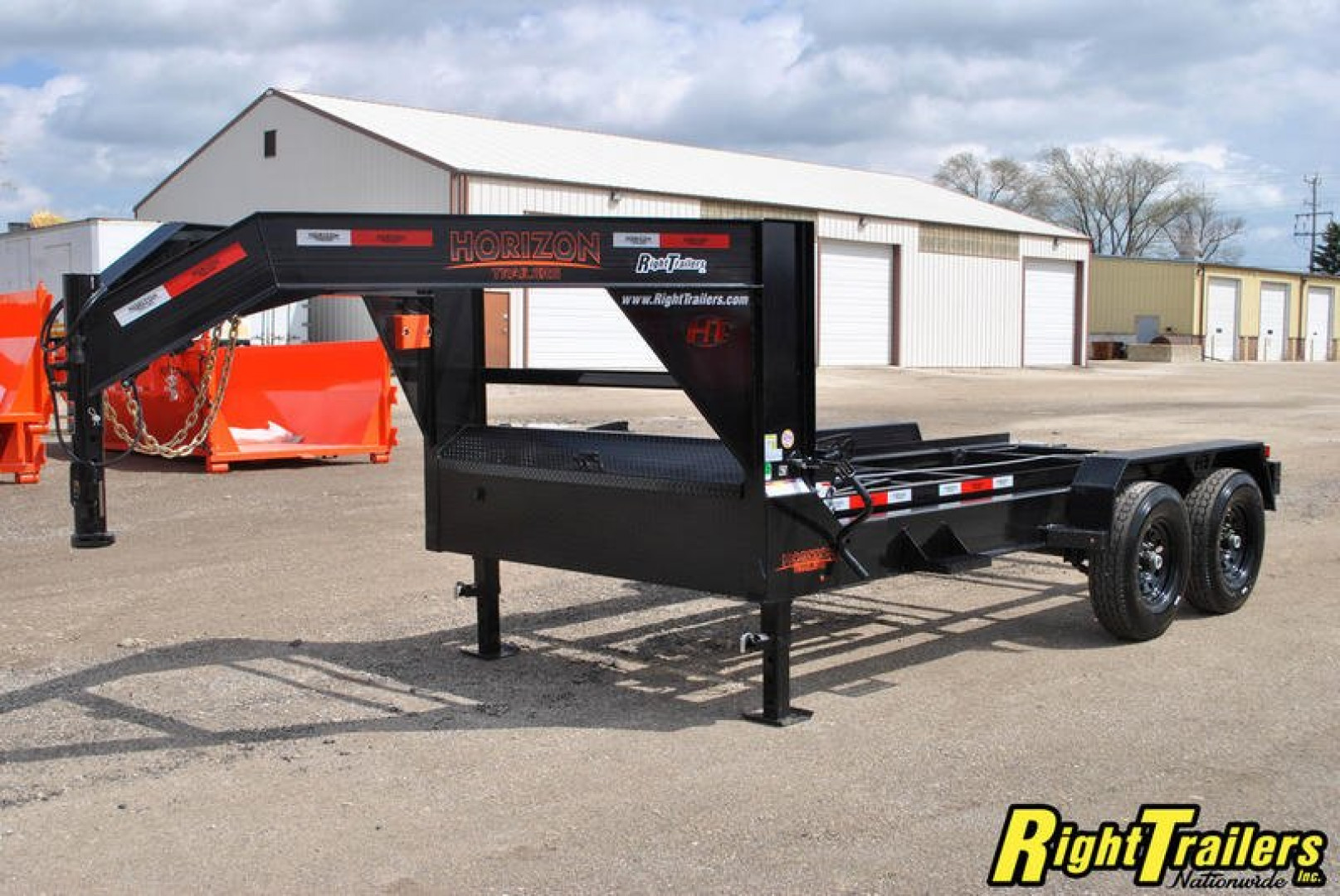 New 2023 7x14 Horizon Gooseneck RDZ Roll Off Trailer RDZGN-14