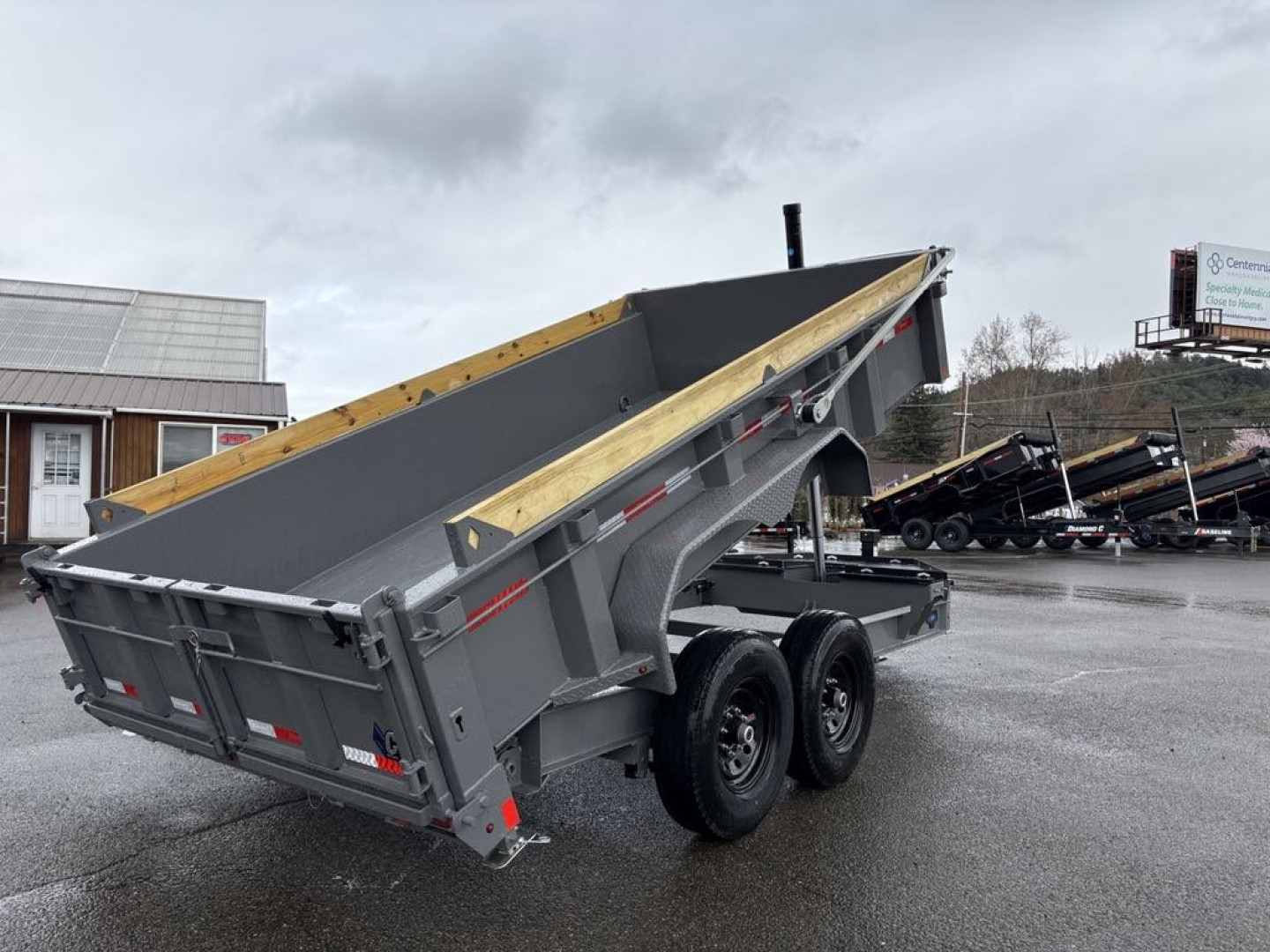 New 2025 Diamond C Trailers LPT207 82X14 LOW PROFILE 14K Dump Trailer CEMENT GRAY