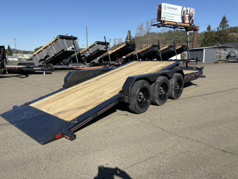 New 2025 DIAMOND C HDT307 82X22 21K SPLIT TILT TRIPLE AXLE METALLIC GRAY EQUIPMENT TRAILER 18 PLY TIRES
