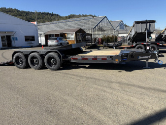 New 2025 DIAMOND C HDT307 82X22 21K SPLIT TILT TRIPLE AXLE METALLIC GRAY EQUIPMENT TRAILER 18 PLY TIRES