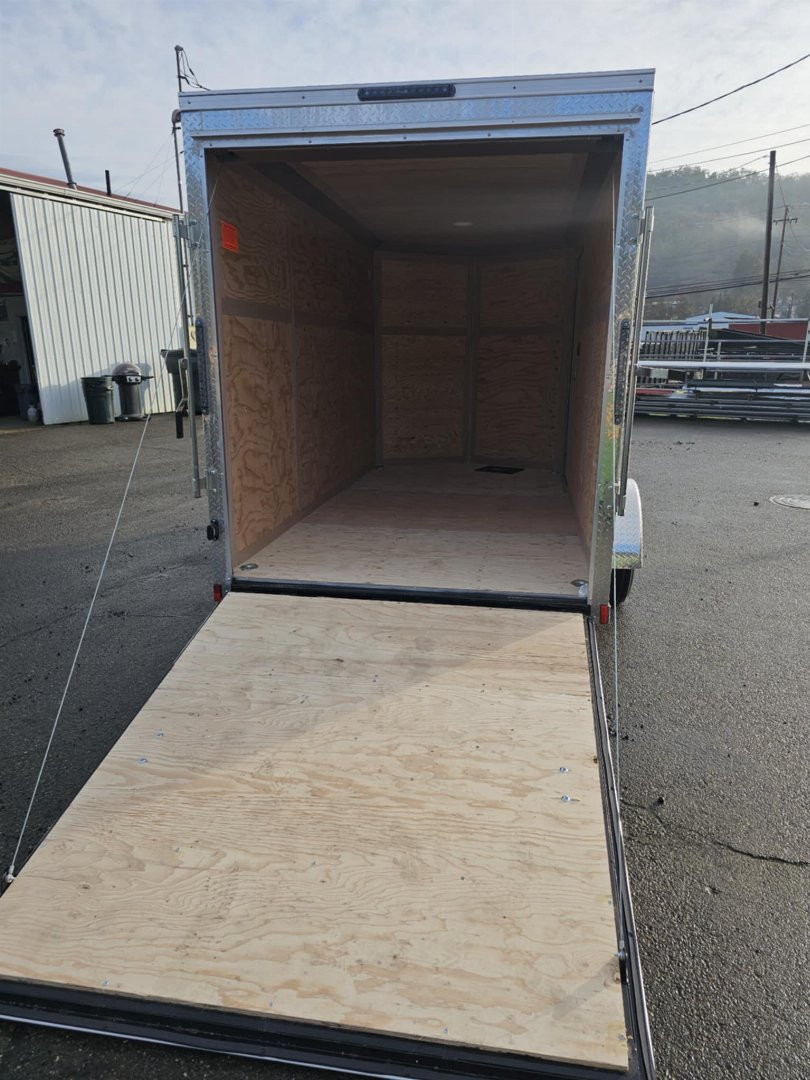 New 2025 Continental Cargo VHW612SA 6X12 Enclosed Cargo Trailer WHITE RAMP