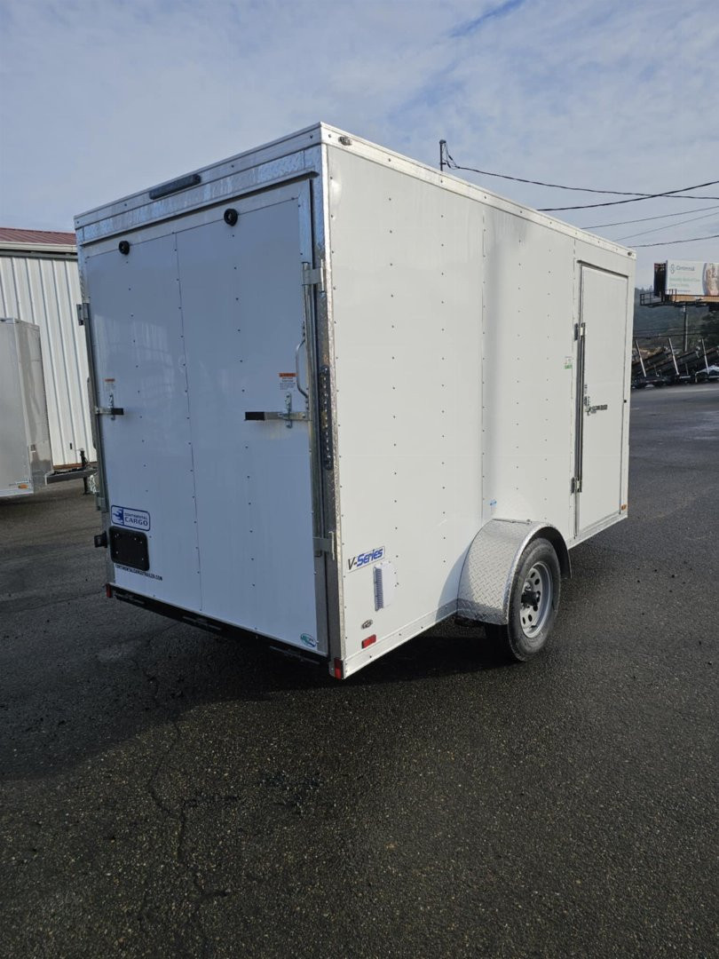 New 2025 Continental Cargo VHW612SA 6X12 Enclosed Cargo Trailer WHITE RAMP