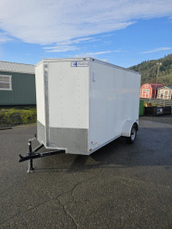 New 2025 Continental Cargo VHW612SA 6X12 Enclosed Cargo Trailer WHITE RAMP