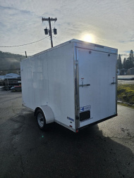 New 2025 Continental Cargo VHW612SA 6X12 Enclosed Cargo Trailer WHITE RAMP