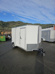 New 2025 Continental Cargo VHW612SA 6X12 Enclosed Cargo Trailer WHITE RAMP