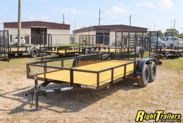 New 2023 6x16 Red Hot Utility Trailer U6X16TBRAKE