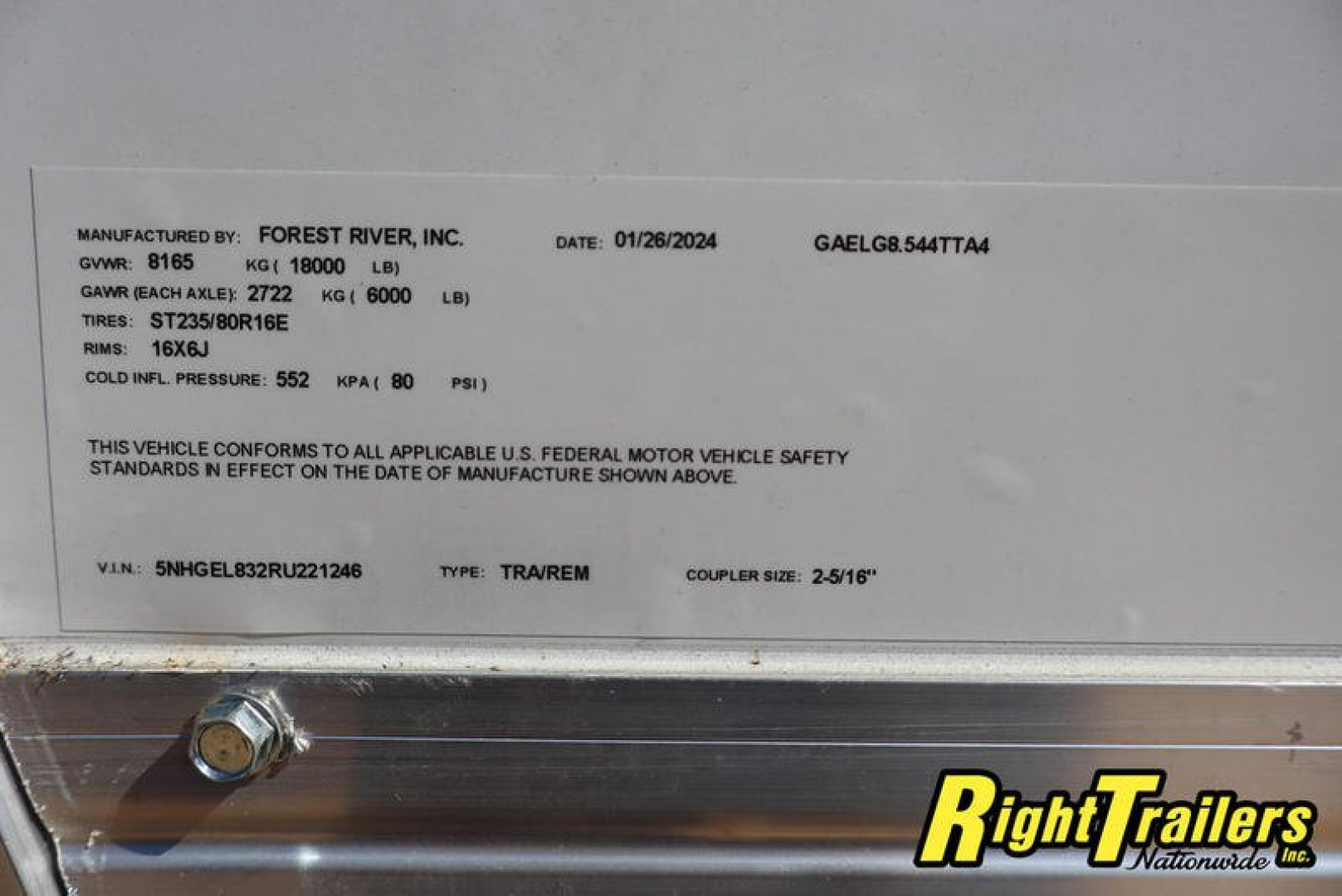 New 2024 8.5X44 CARGOMATE GAELG8.544TTA4