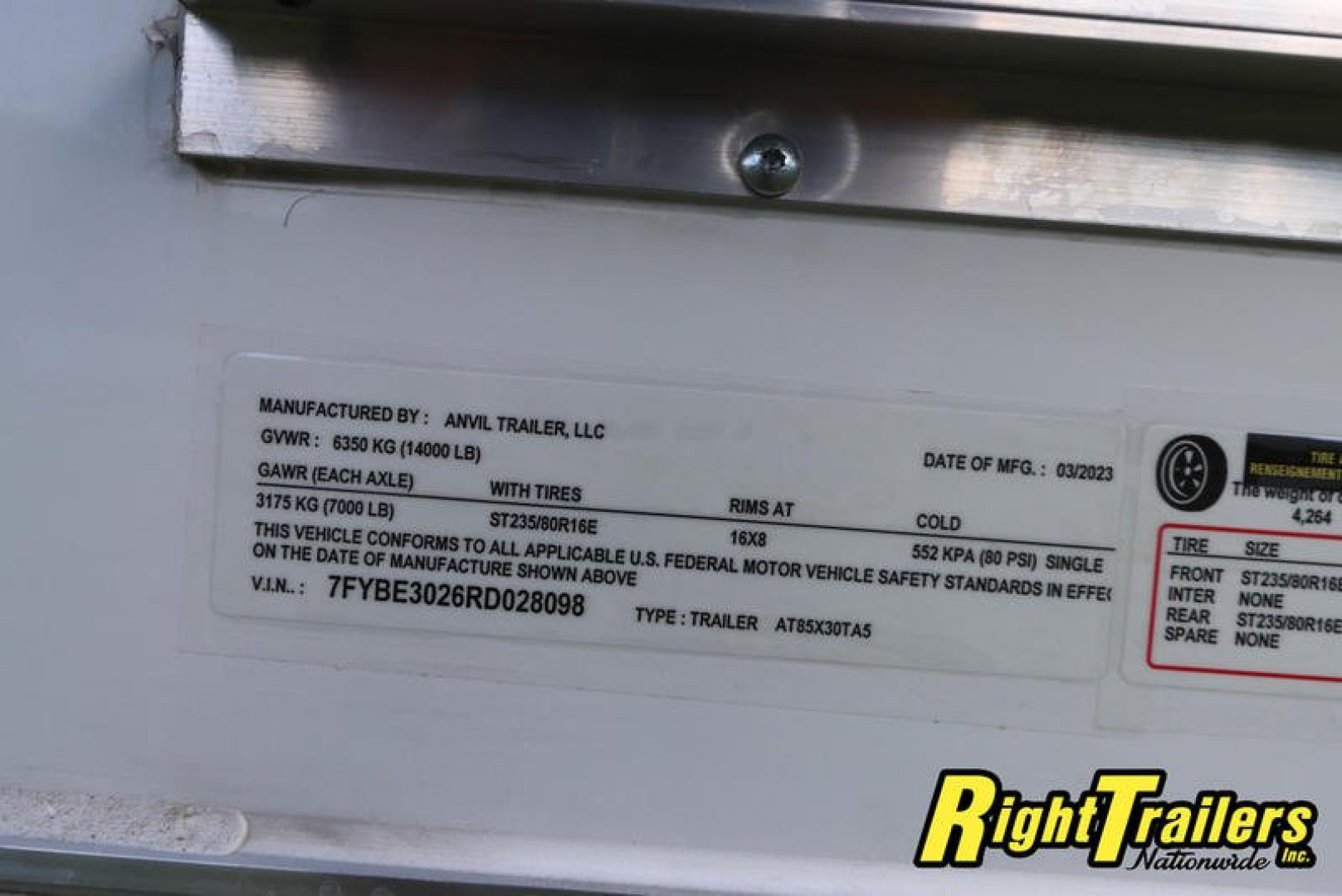 New 2024 8.5X30 ANVIL AT85X30TA5