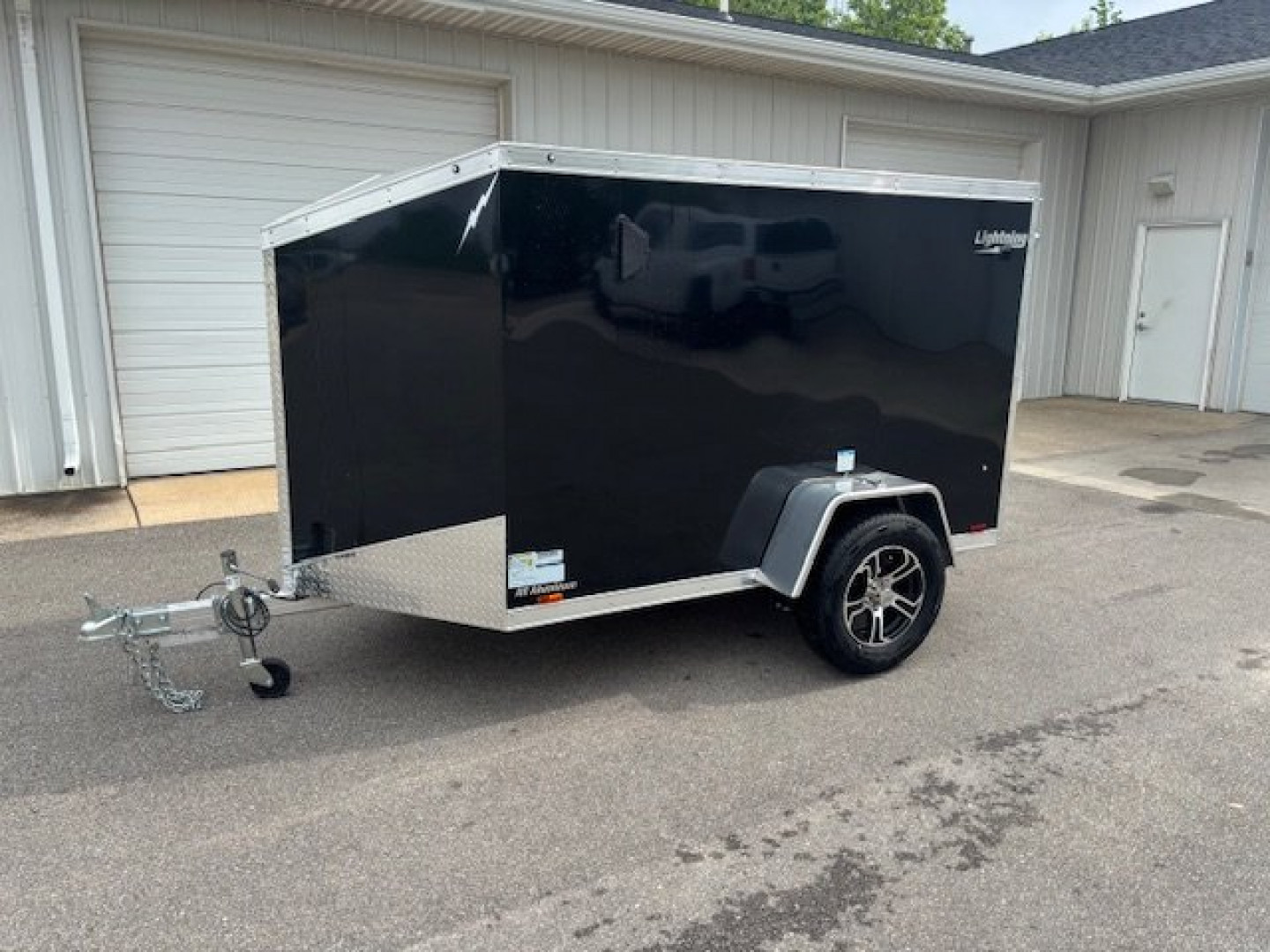 Used 2025 Lightning 5x8 Enclosed Aluminum Trailer