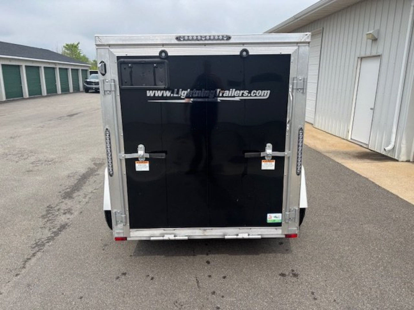 Used 2025 Lightning 5x8 Enclosed Aluminum Trailer