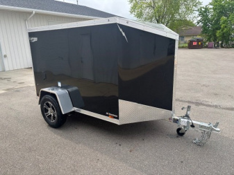 Used 2025 Lightning 5x8 Enclosed Aluminum Trailer