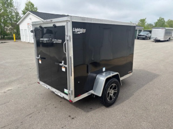 Used 2025 Lightning 5x8 Enclosed Aluminum Trailer