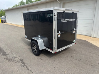Used 2025 Lightning 5x8 Enclosed Aluminum Trailer