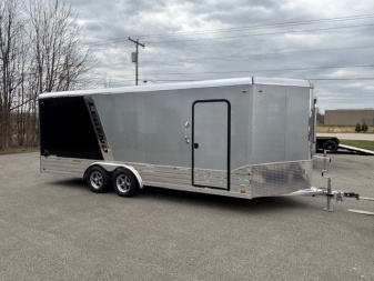 New 2025 LEGEND TRAILER 8X23 DVN ALUMINUM ENCLOSED TRAILER ADDED HEIGHT RAMP DOOR PKG