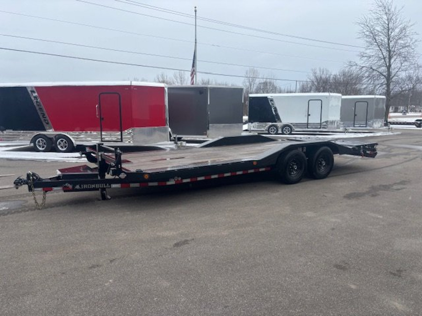 New 2025 Iron Bull ETB 8.5x22 14K Equipment Trailer Rampage Ramps