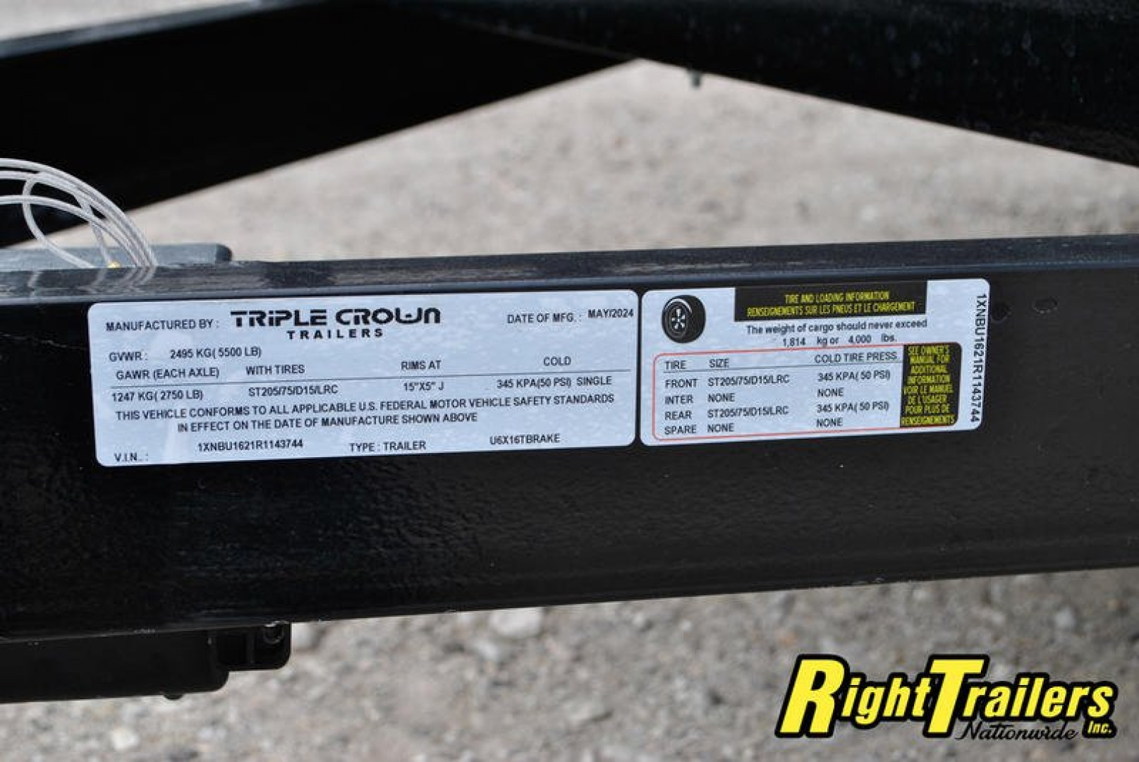 New 2024 6X16 Red Hot Utility Trailer