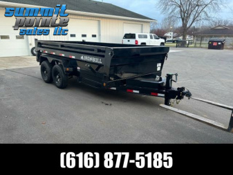 New 2024 Iron Bull Trailers 7x14 14K Scissor Lift  Dump Trailer
